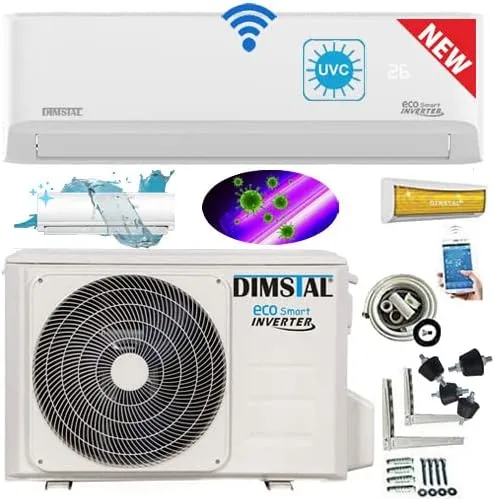 Bild von 3,5 kW 12000 BTU UV-C Luftsterilisations Klimaanlage Ultra Plus mit WiFi Steuerung und SelfClean Funktion im Sorglos Komplettset