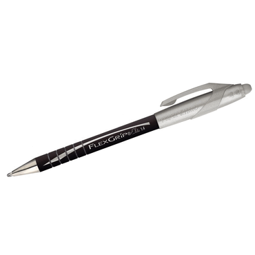 Bild von Paper Mate Flexgrip Elite-Druckkugelschreiber | mittlere Spitze (1,4 mm) | schwarz | 12er-Box