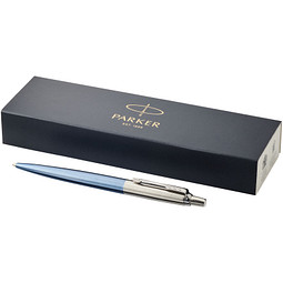 Bild von Parker Kugelschreiber Jotter Core, Kuli mit Edelstahlschaft Druckmechanik Mine M Geschenkbox