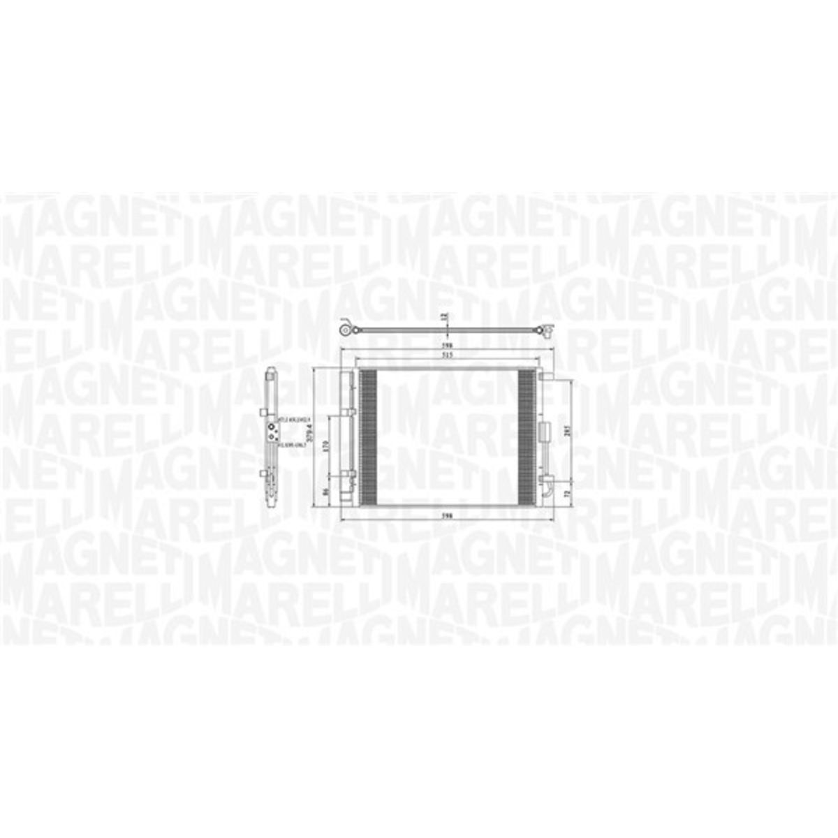 Bild von Kondensator, Klimaanlage MAGNETI MARELLI 350203809000