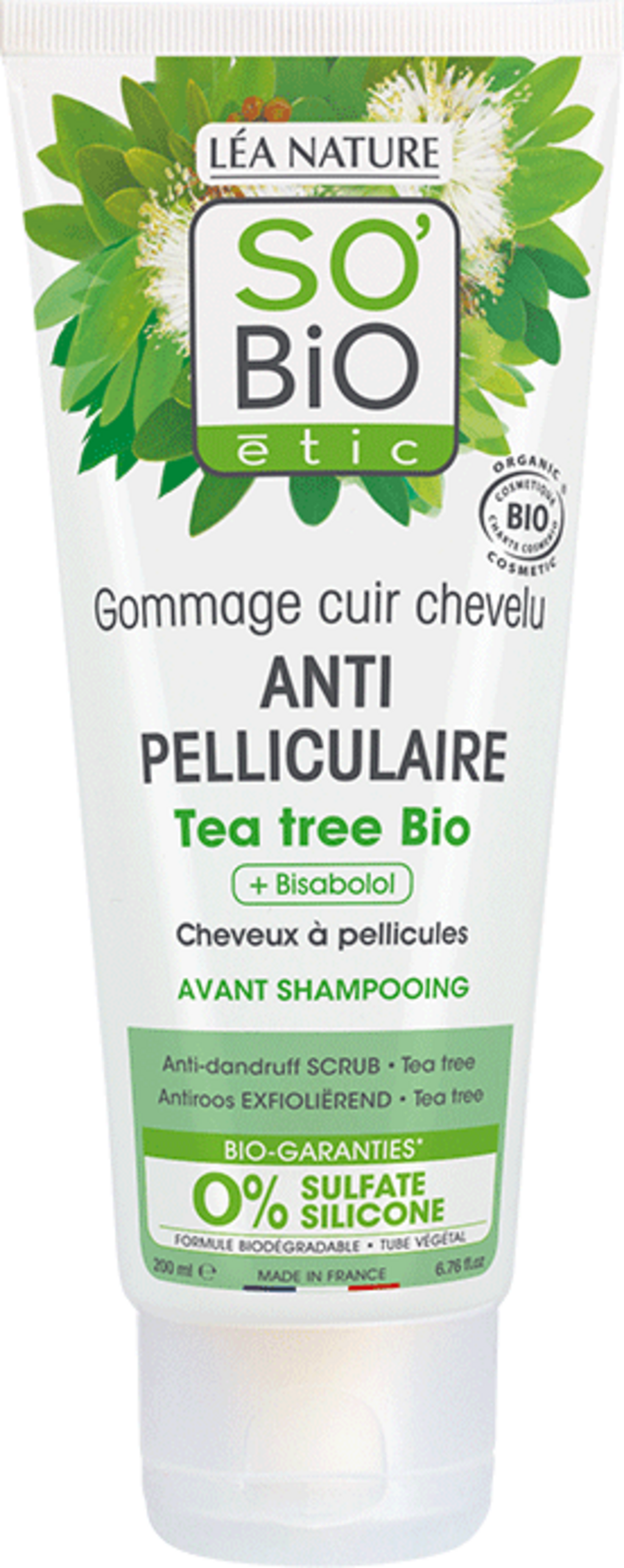 Bild von LÉA NATURE SO BiO étic Kopfhautpeeling Teebaum & Bisabolol - 200 ml