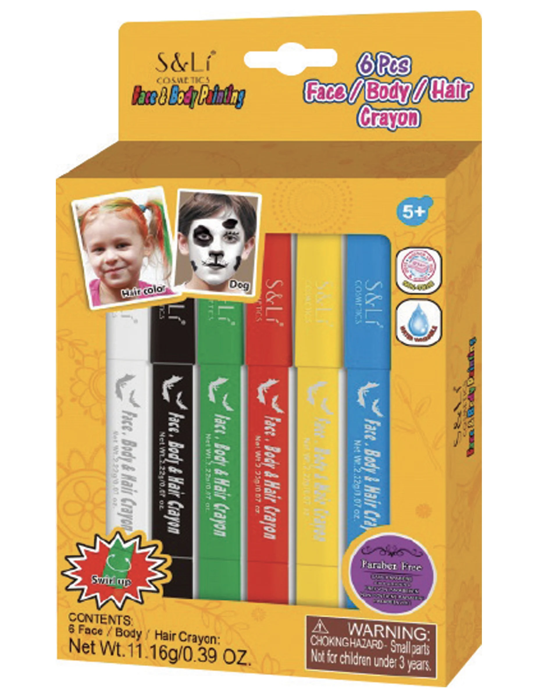 Bild von Aqua-Schminkstifte für Kinder Make-up 6 Punkt bunt