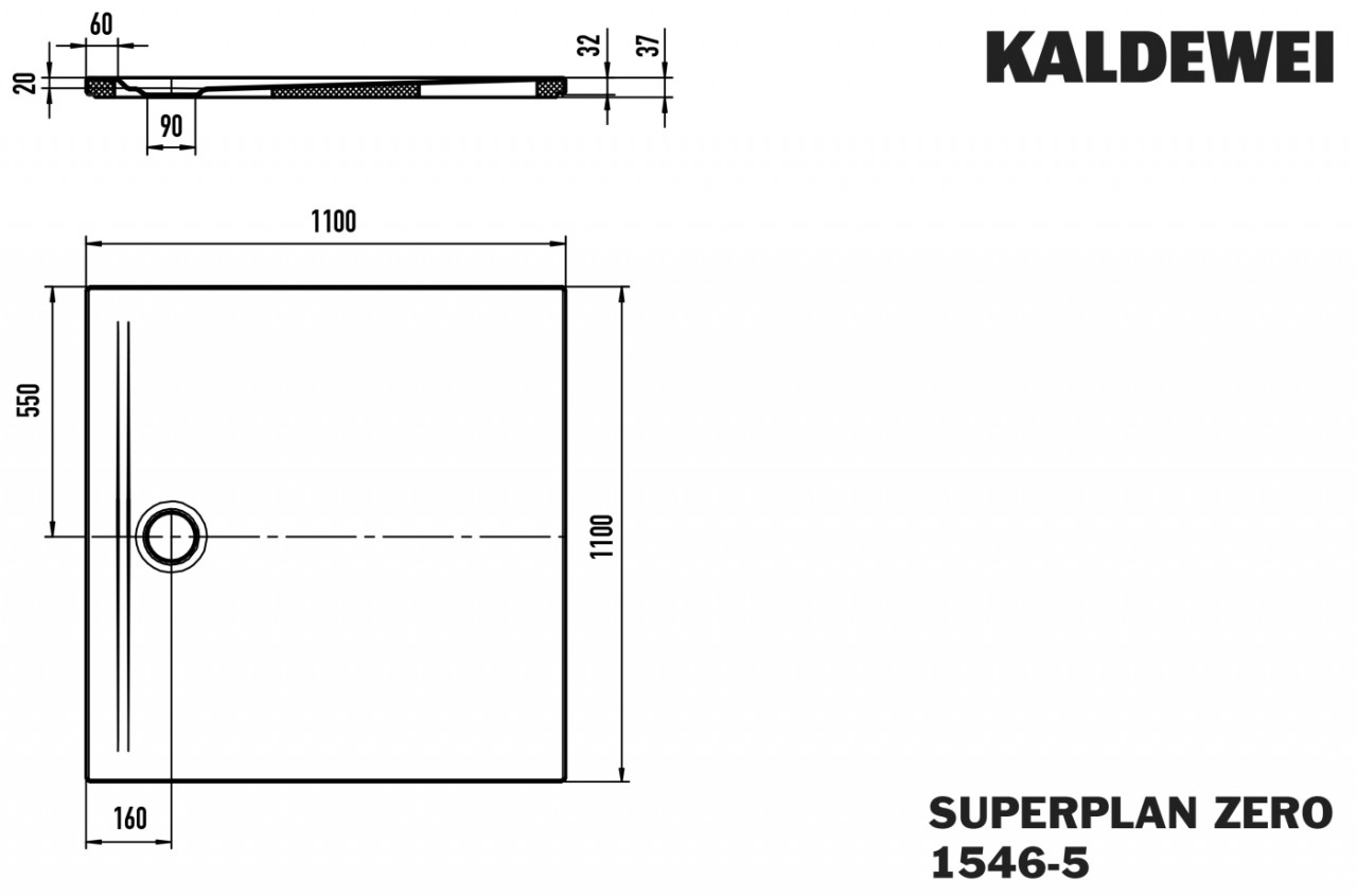 Bild von Kaldewei Superplan Zero1xDuschfläche mit Wannenträger extraflachLänge 1100 mm x Breite 1100 mmschwellenlos begehbar von drei Seitenbesonders wandnaher Ablauf und gleichmäßiges Gefälle für eine durchgehend ebene Standflächenahtlose Übergängeklare Kanteneinheitliche Optikgeringe Aufbauhöhe für leichten, bodenebenen EinbauZur Montage wird zusätzlich benötigt (separat zu bestellen):Schnittschutzbandemaillierter AblaufdeckelAblaufgarnitur inklusive Haarfangsieb