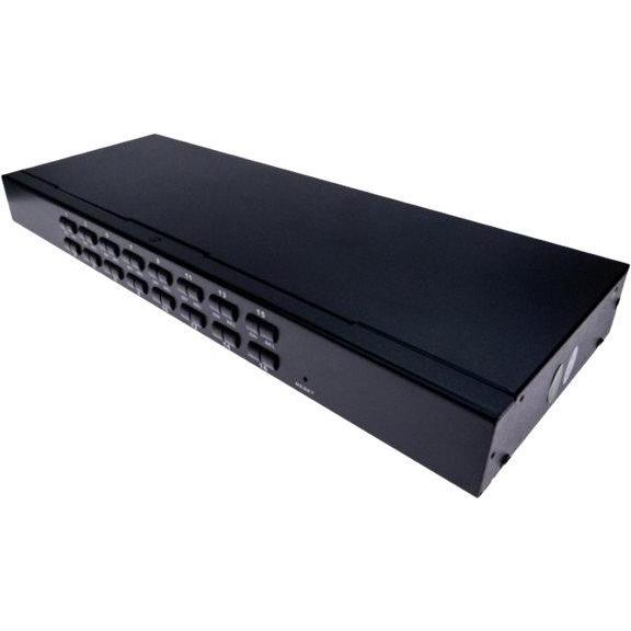 Bild von USB- PS/2 KVM Switch, 16-port, mit OSD Menue, IP-ready erlaubt die Steuerung 16 lokaler Server mit USB oder PS/S Schnittstellen (66310)