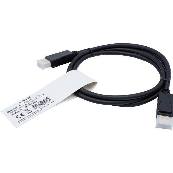 Bild von Exertis Connect DisplayPort 1.4 Kabel, 8K, DisplayPort St./ St., schwarz, 5,0 m (5 m, DisplayPort), Video Kabel