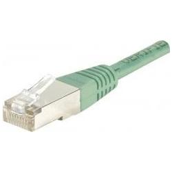Bild von Exertis Connect Patchkabel F/UTP, CAT.5e, grün, 0,7 m Patchkabel mit besonders schmalem Knickschutz (F/UTP, CAT5e, 0.70 m), Netzwerkkabel