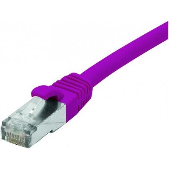 Bild von Exertis Connect Patchkabel CAT. 6, F/UTP, PoE, halogenfrei, violett, 25,0 m Geschirmtes Patchkabel mit Rastnasenschu (F/UTP, CAT6, 25 m), Netzwerkkabel