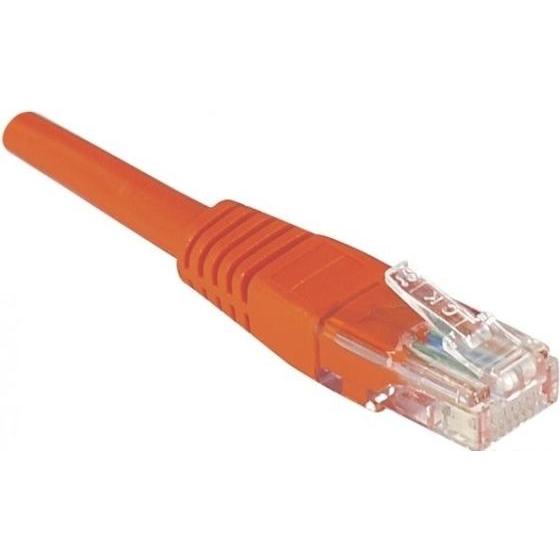 Bild von Exertis Connect Patchkabel F/UTP, CAT.6, orange, 10,0 m Patchkabel mit besonders schmalem Knickschutz (F/UTP, CAT6, 10 m), Netzwerkkabel