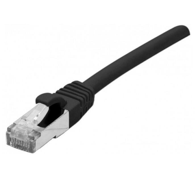 Bild von Exertis Connect Patchkabel S/FTP (PiIMF), Cat 6A (EIA/TIA), schwarz, 20,0 m Patchkabel mit besonders schmalem Knicks (S/FTP, CAT6a, 20 m), Netzwerkkabel