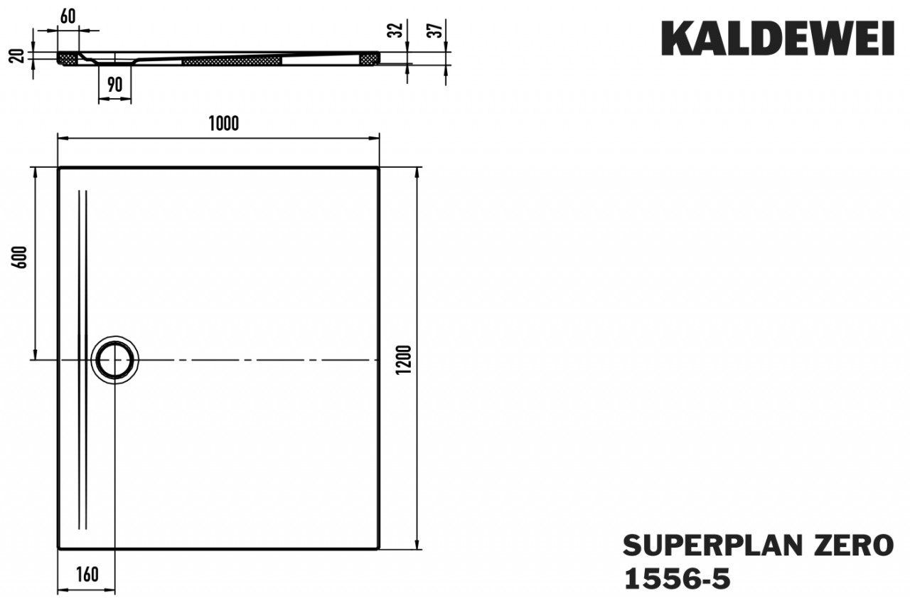Bild von Kaldewei Superplan Zero1xDuschfläche mit Wannenträger extraflachLänge 1200 mm x Breite 1000 mmschwellenlos begehbar von drei Seitenbesonders wandnaher Ablauf und gleichmäßiges Gefälle für eine durchgehend ebene Standflächenahtlose Übergängeklare Kanteneinheitliche Optikgeringe Aufbauhöhe für leichten, bodenebenen EinbauZur Montage wird zusätzlich benötigt (separat zu bestellen):Schnittschutzbandemaillierter AblaufdeckelAblaufgarnitur inklusive Haarfangsieb