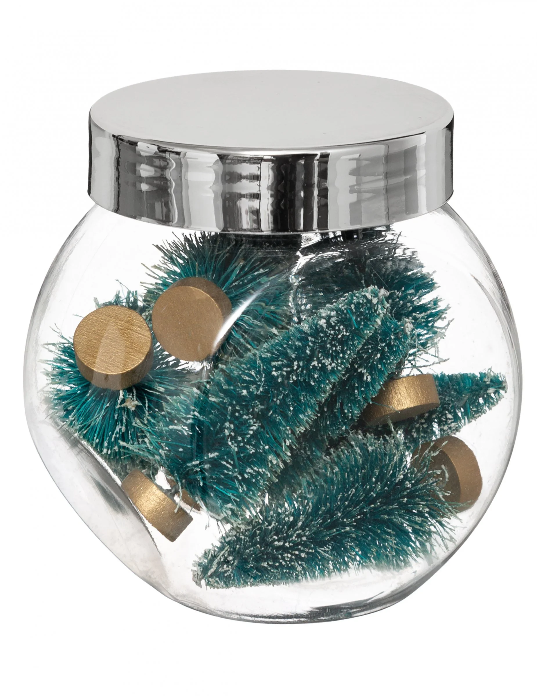 Bild von Festliche Tannenbaum Tischdeko Weihnachten 8 Stück grün-braun 5 cm