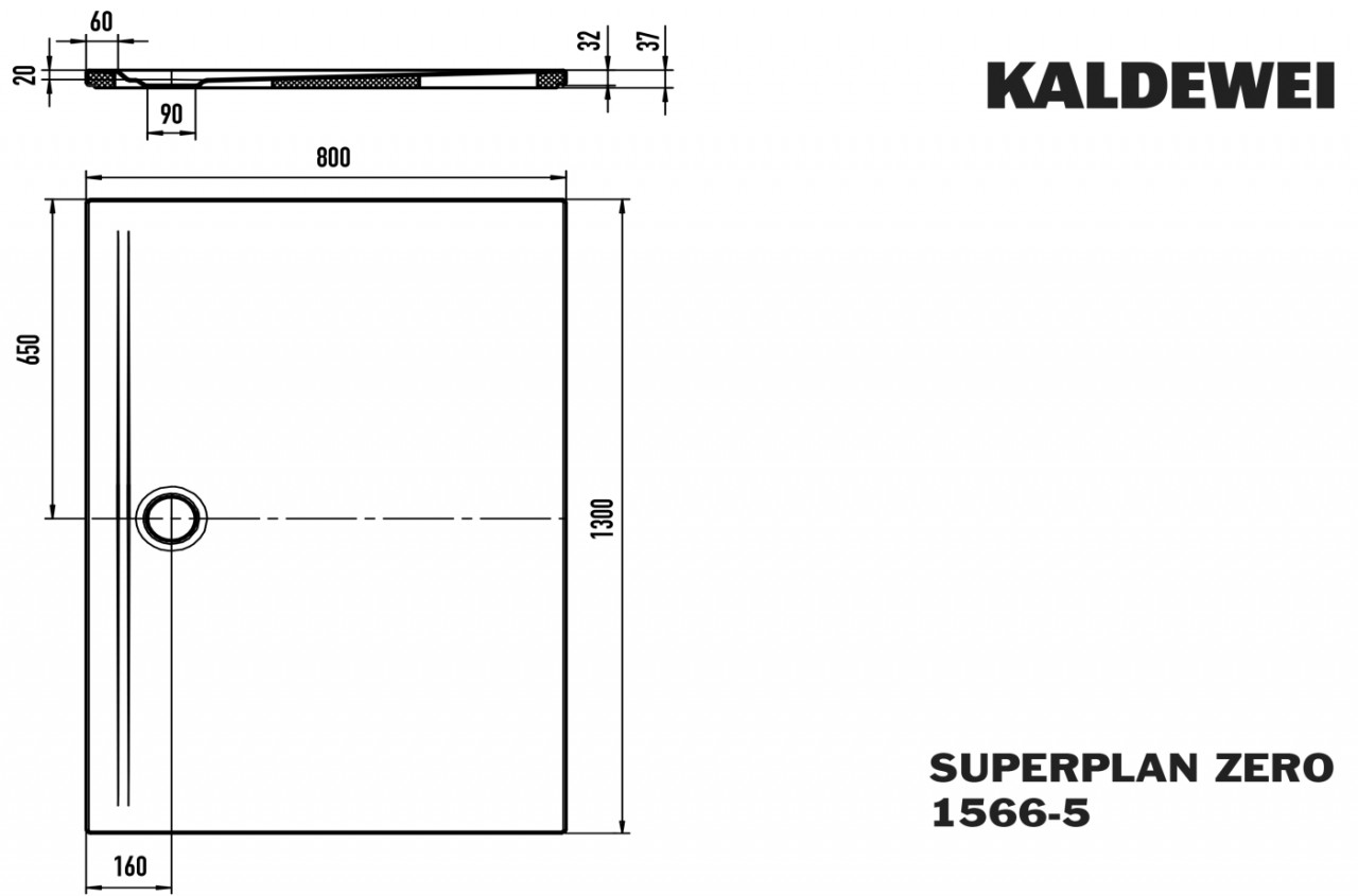 Bild von Kaldewei Superplan Zero1xDuschfläche mit Wannenträger extraflachLänge 1300 mm x Breite 800 mmschwellenlos begehbar von drei Seitenbesonders wandnaher Ablauf und gleichmäßiges Gefälle für eine durchgehend ebene Standflächenahtlose Übergängeklare Kanteneinheitliche Optikgeringe Aufbauhöhe für leichten, bodenebenen EinbauZur Montage wird zusätzlich benötigt (separat zu bestellen):Schnittschutzbandemaillierter AblaufdeckelAblaufgarnitur inklusive Haarfangsieb