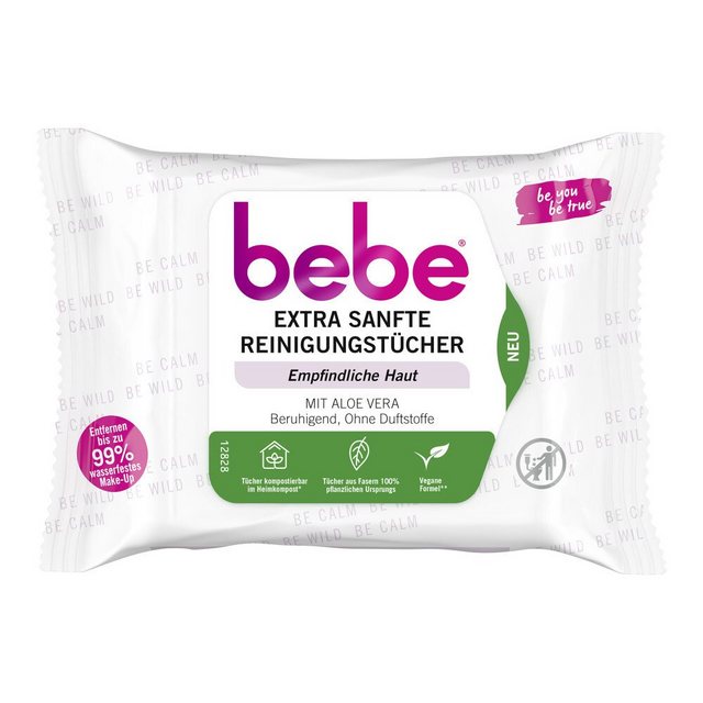 Bild von bebe Gesichtsreinigungstücher Extra Sanfte Reinigungstücher - 25 St.