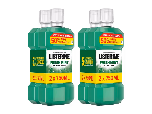 Bild von 4x Listerine Fresh Mint Mundspülung | 750 ml