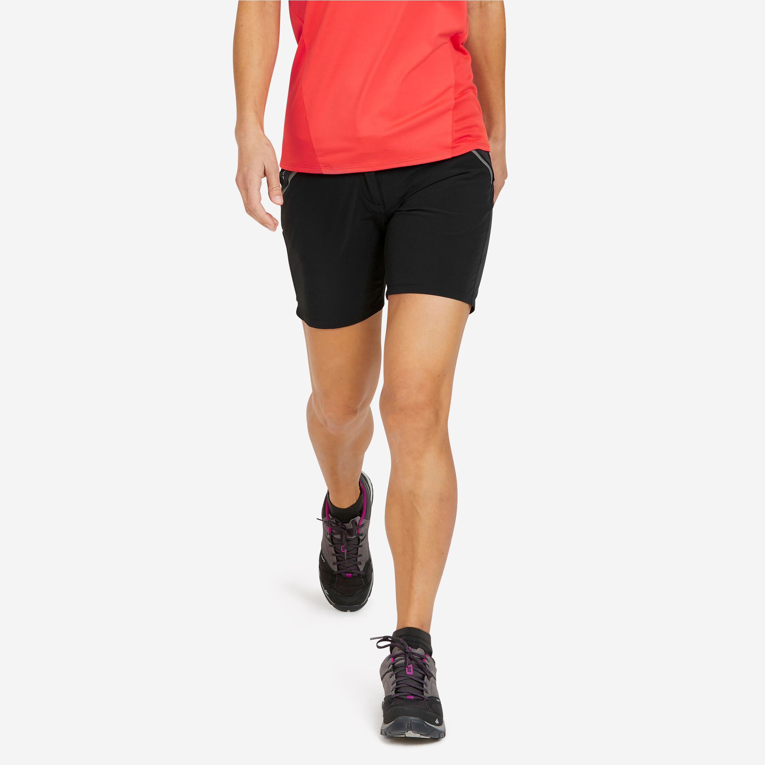 Bild von Wandershorts Damen - MH500 schwarz