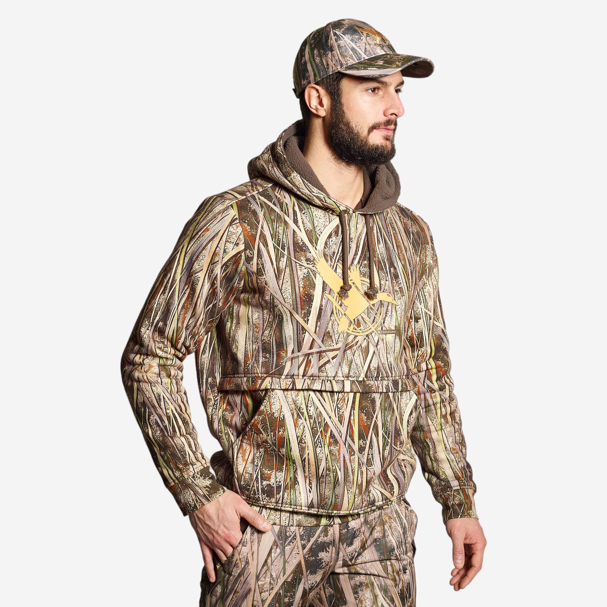 Bild von Sweatshirt 500 Warm Camouflage Schilf