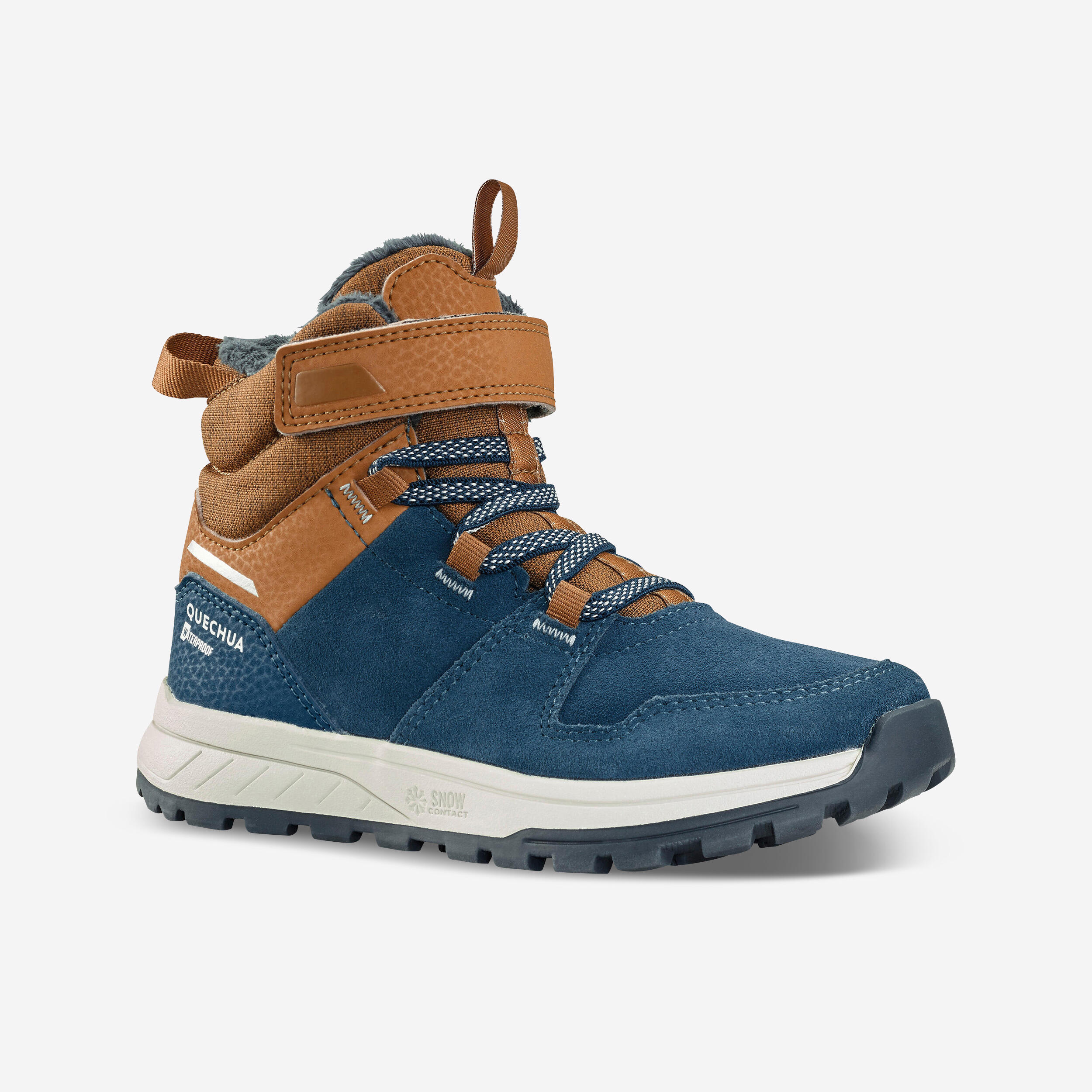 Bild von Winterschuhe Kinder Gr. 24–34 Leder Klett warm wasserdicht Winterwandern - SH500