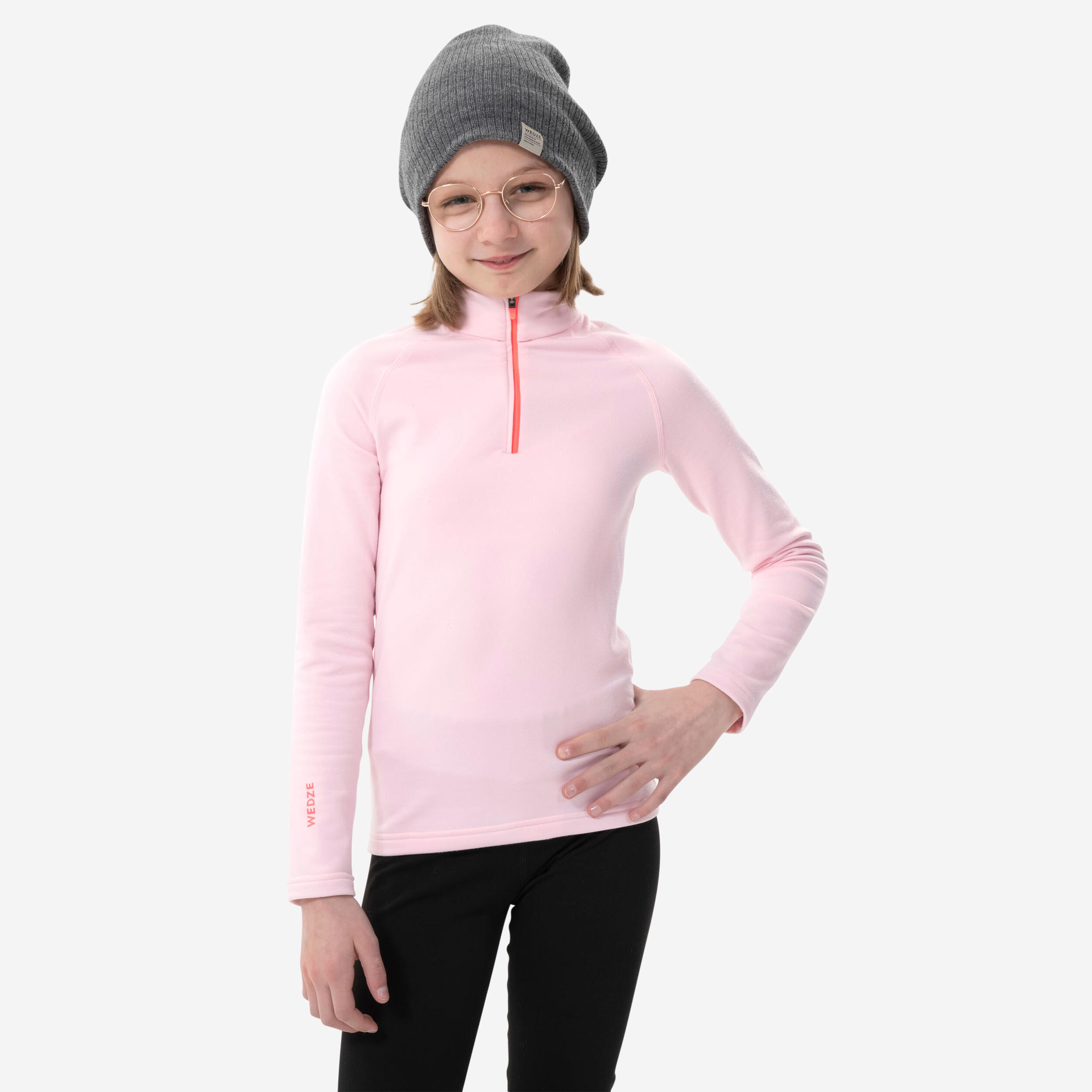 Bild von Skiunterwäsche Funktionsshirt Kinder 1/2-Reissverschluss - BL 500 rosa