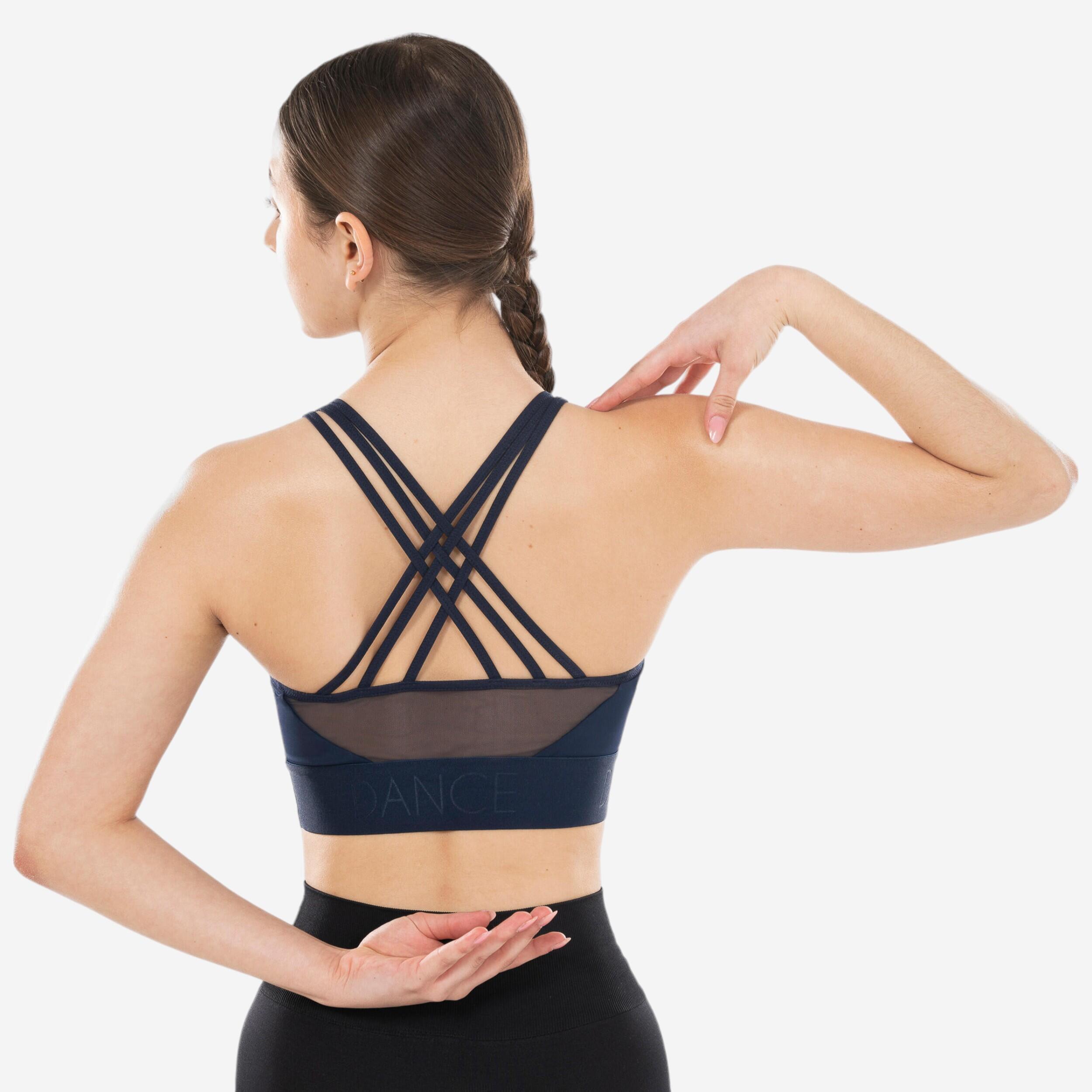 Bild von Tanz-Bustier Damen dünne Träger herausnehmbare Pads Modern Dance - blau