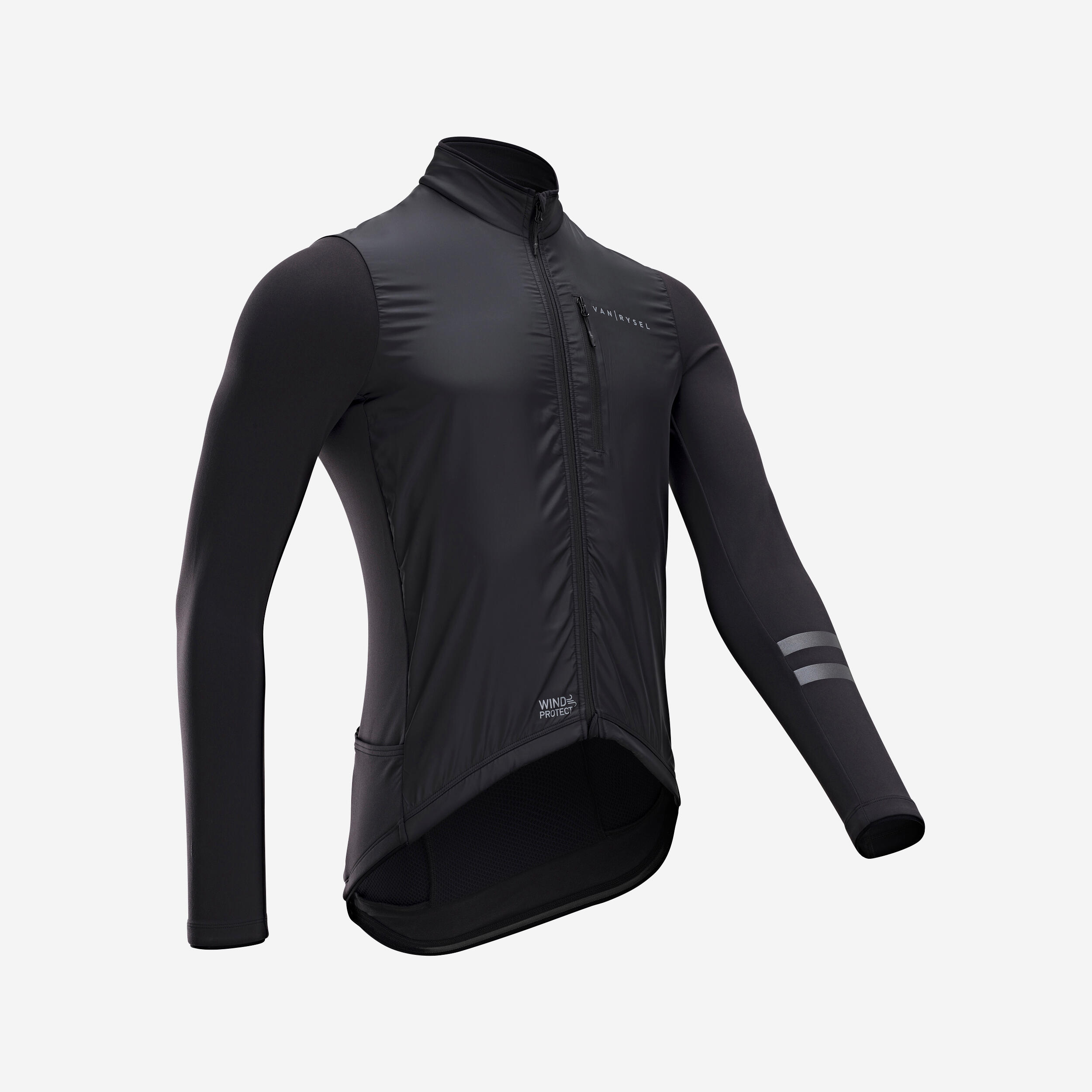 Bild von Herren Radtrikot langarm Zwischensaison Rennrad - RC500 Shield schwarz