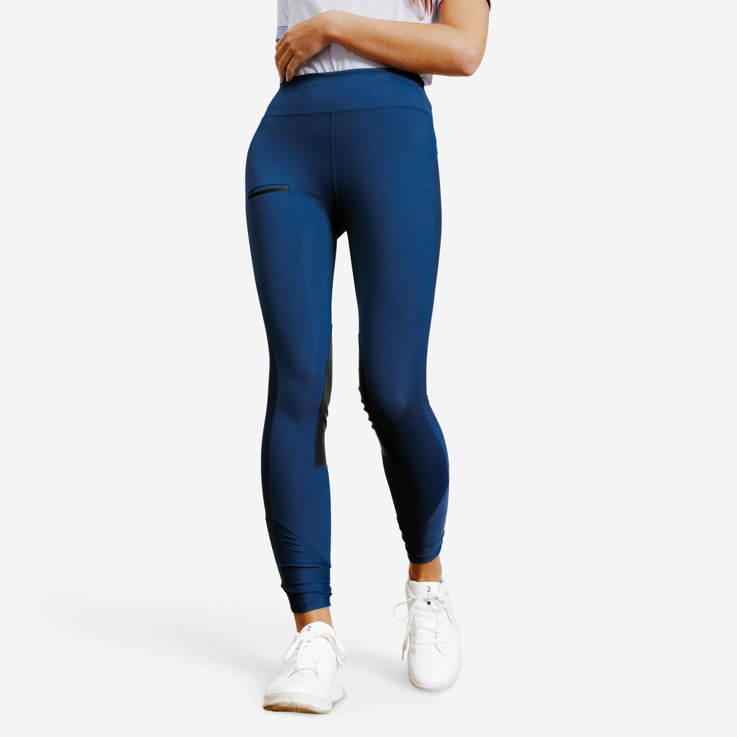 Bild von Reitleggings 100 Light Damen blau