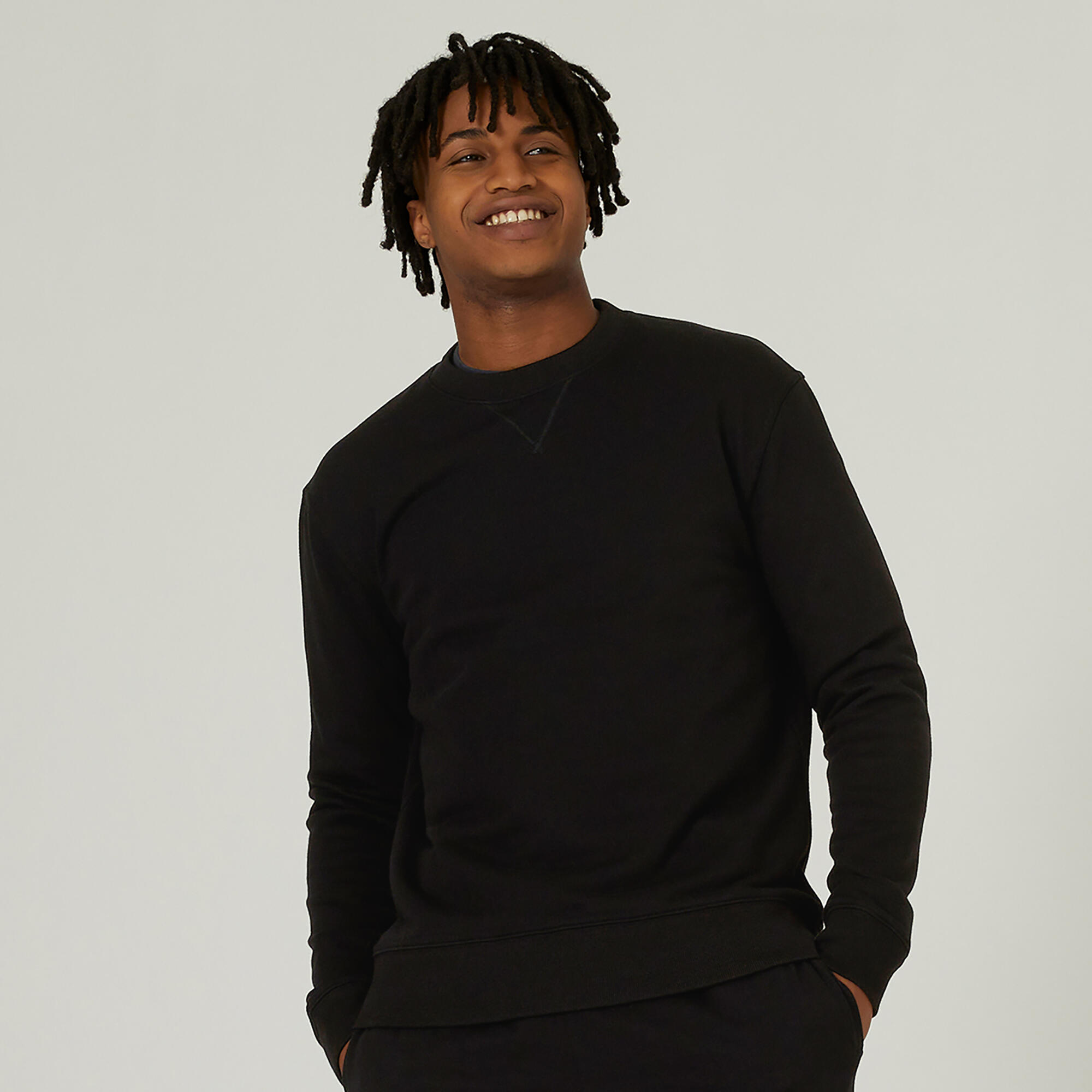 Bild von Sweatshirt Herren - 500 Essentials schwarz