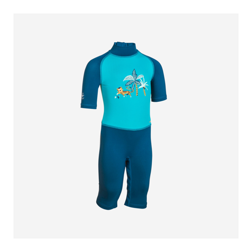 Bild von UV-Schwimmanzug Babys/Kleinkinder kurzarm - Blau mit Tiger-Design