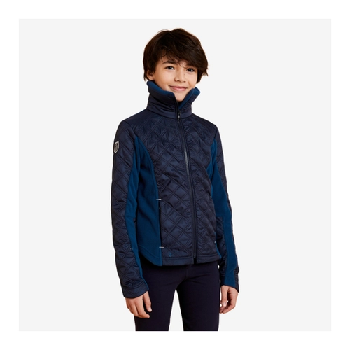 Bild von Reit-Fleecejacke 500 Warm Kinder marineblau