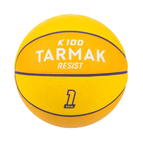 Bild von Kinder Basketball K100 Rubber Mini Größe 1 in Gelb