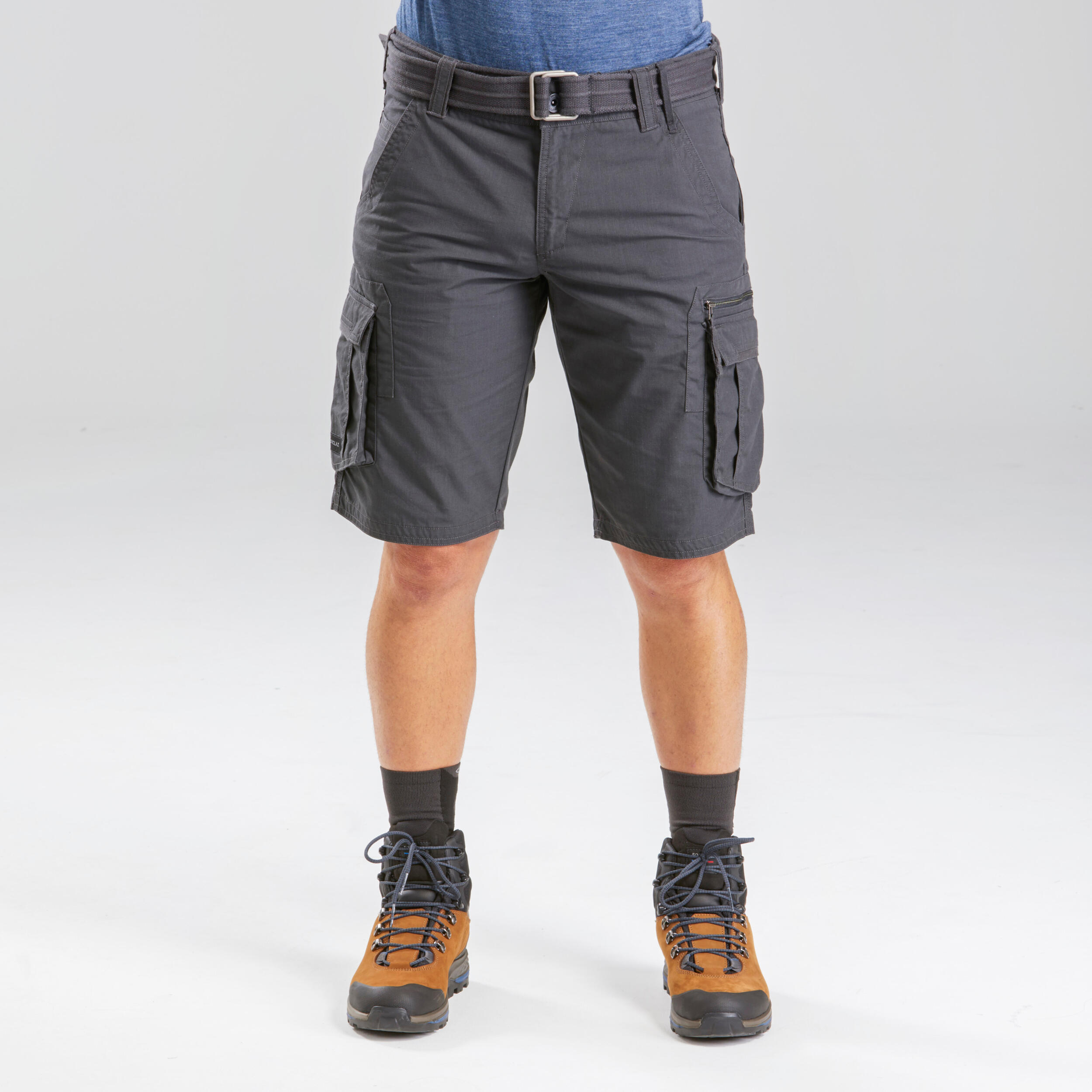 Bild von Cargo-Shorts Herren Trekking Backpacking - Travel 500 grau