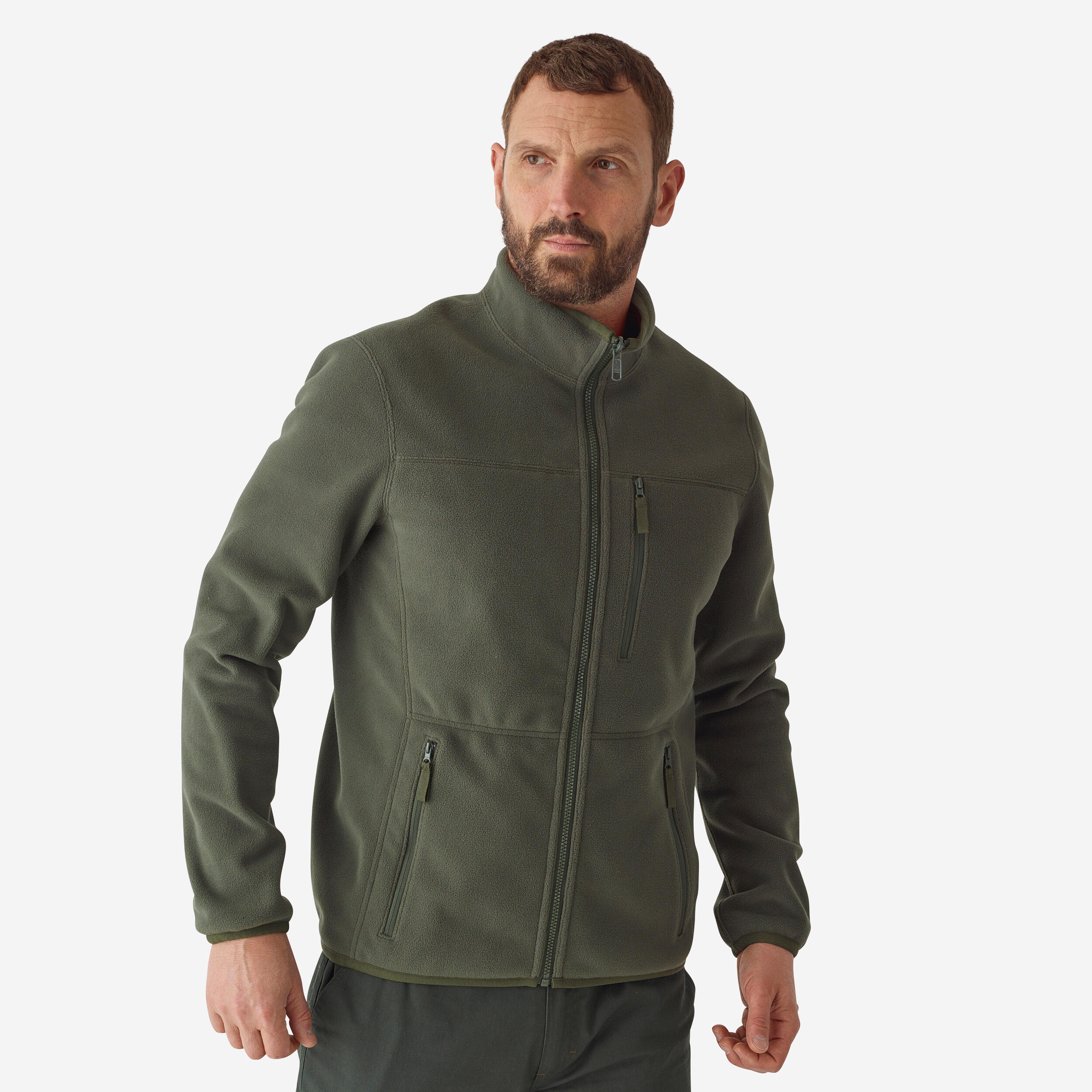 Bild von Jagdjacke / Fleecejacke 500 grün/orange