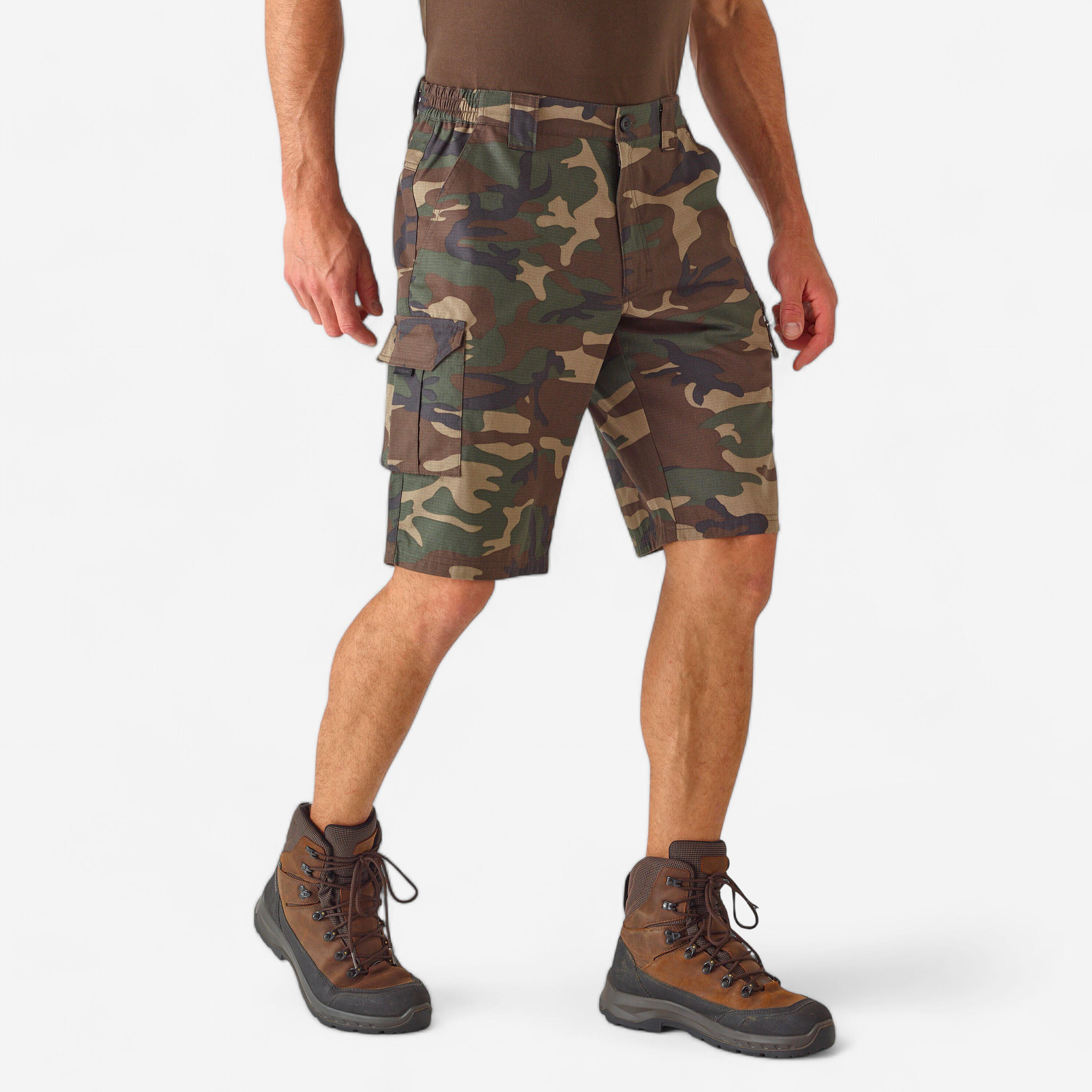 Bild von Jagdshorts/Bermuda Shorts 500 Cargo Camouflage grün
