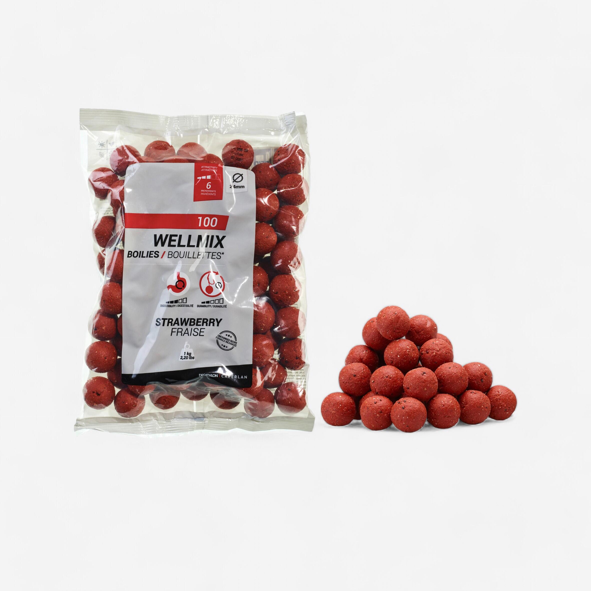 Bild von Boilies Wellmix Erdbeere 24mm  1kg