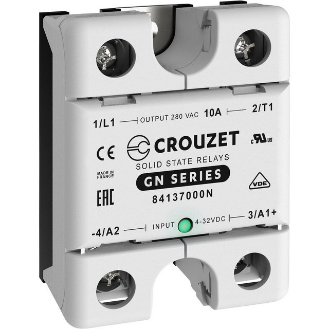 Bild von Crouzet Zeitrelais Crouzet Halbleiterrelais 84137000N 10 A Schaltspannung (max): 280 V/A, (GN10DZL)