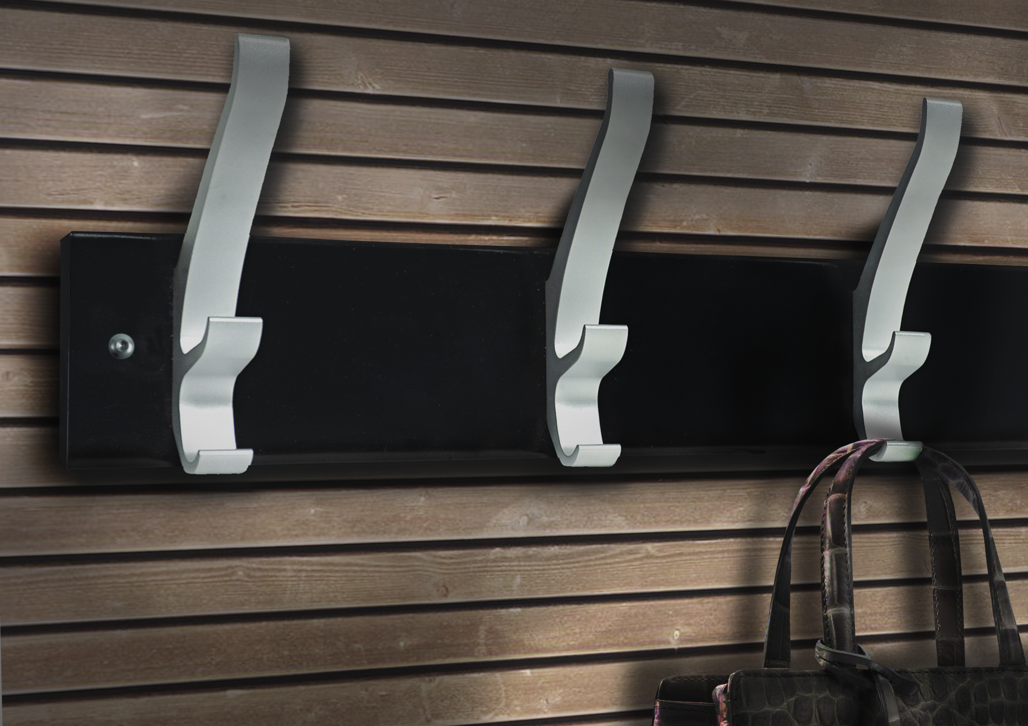 Bild von Unilux, Garderobe + Kleiderhaken, Garderobenhaken "CYPRES", 2 Dreifacher Hacken Haken aus Aluminium, Halterung aus Stahl mit (762V0...