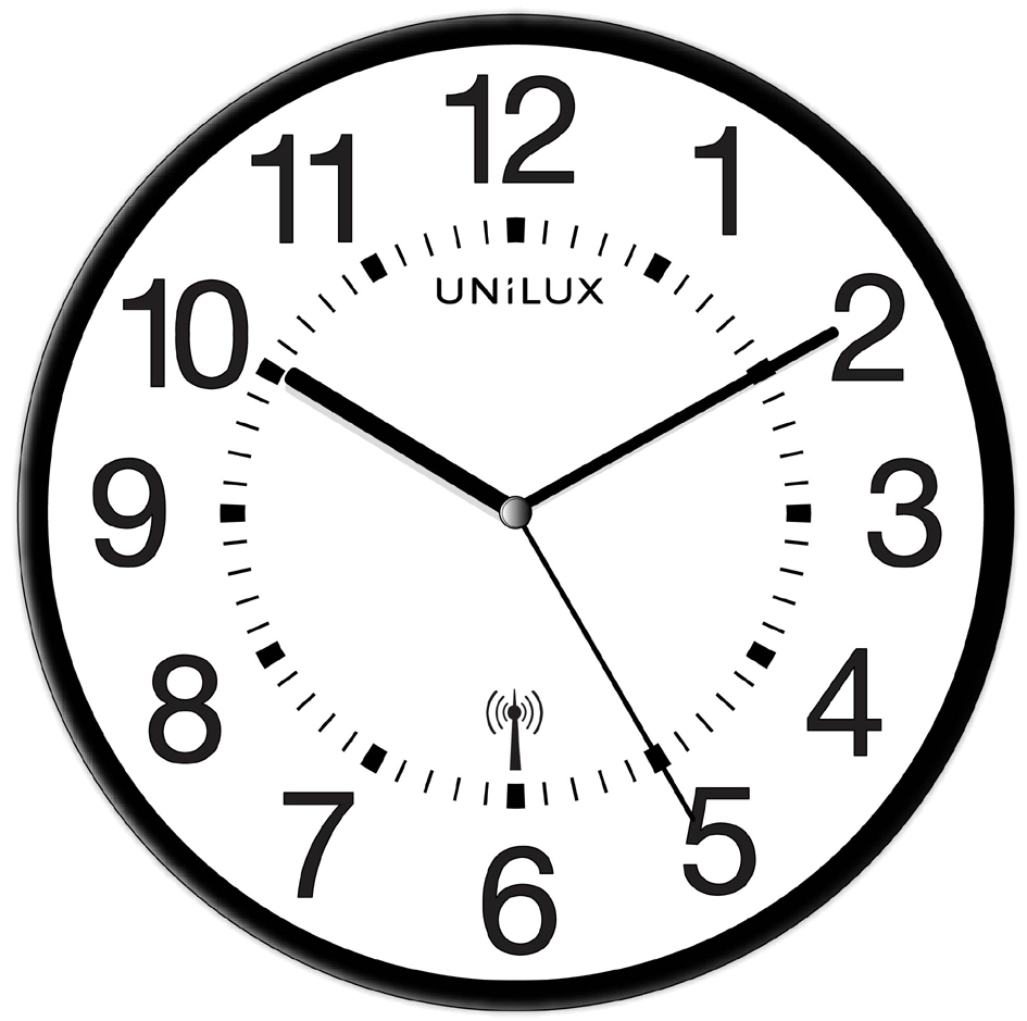 Bild von UNiLUX Wanduhr/Funkuhr , MAXI WAVE, , Durchm.: 380 mm, silber
