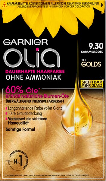 Bild von Garnier Olia dauerhafte Haarfarbe Nr. 9.30 Karamellgold 1 Stk.