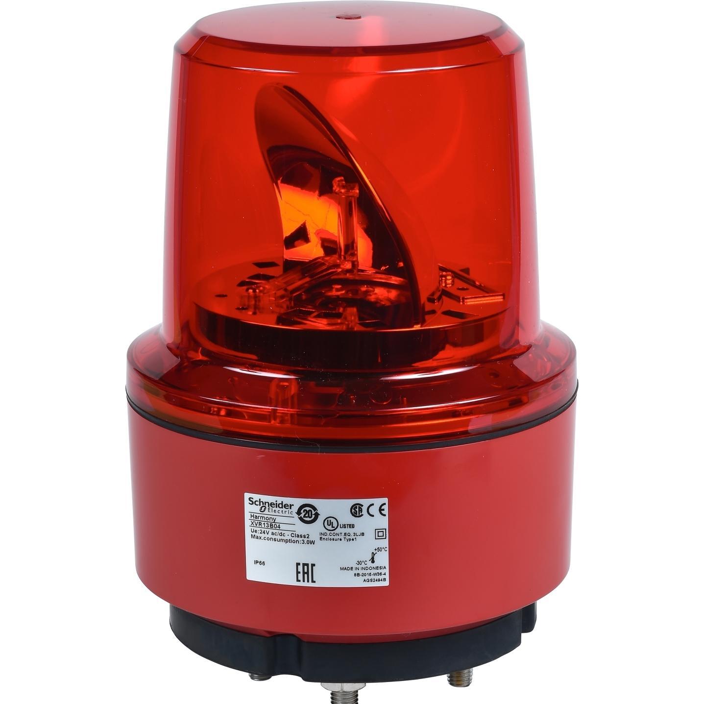 Bild von Schneider Electric, Personenschutz, XVR Red Rotating Beacon, 130mm, Buzzer