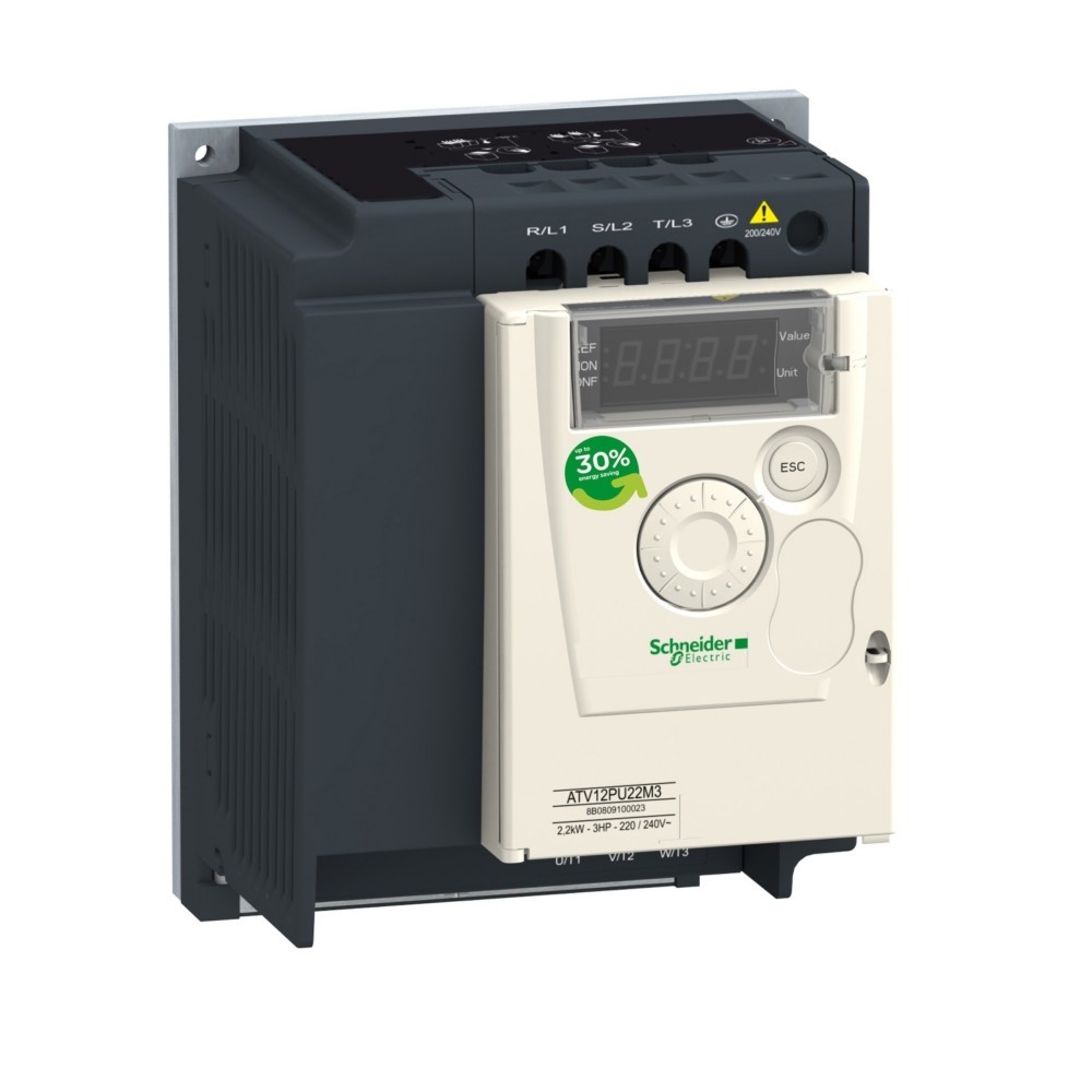 Bild von Schneider Electric, Antriebstechnik, ATV12PU22M3 3ph 200V 2,2kW Kühlkörper TB Frequenzumrichter