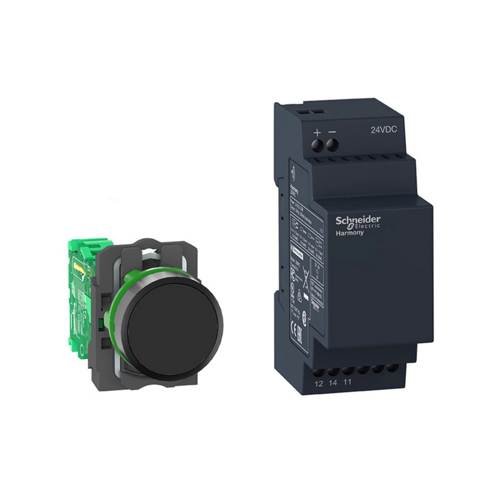 Bild von Schneider Electric Nicht programm. Empfänger XB5R, 24 Vdc, Taster + Schalter, Schwarz