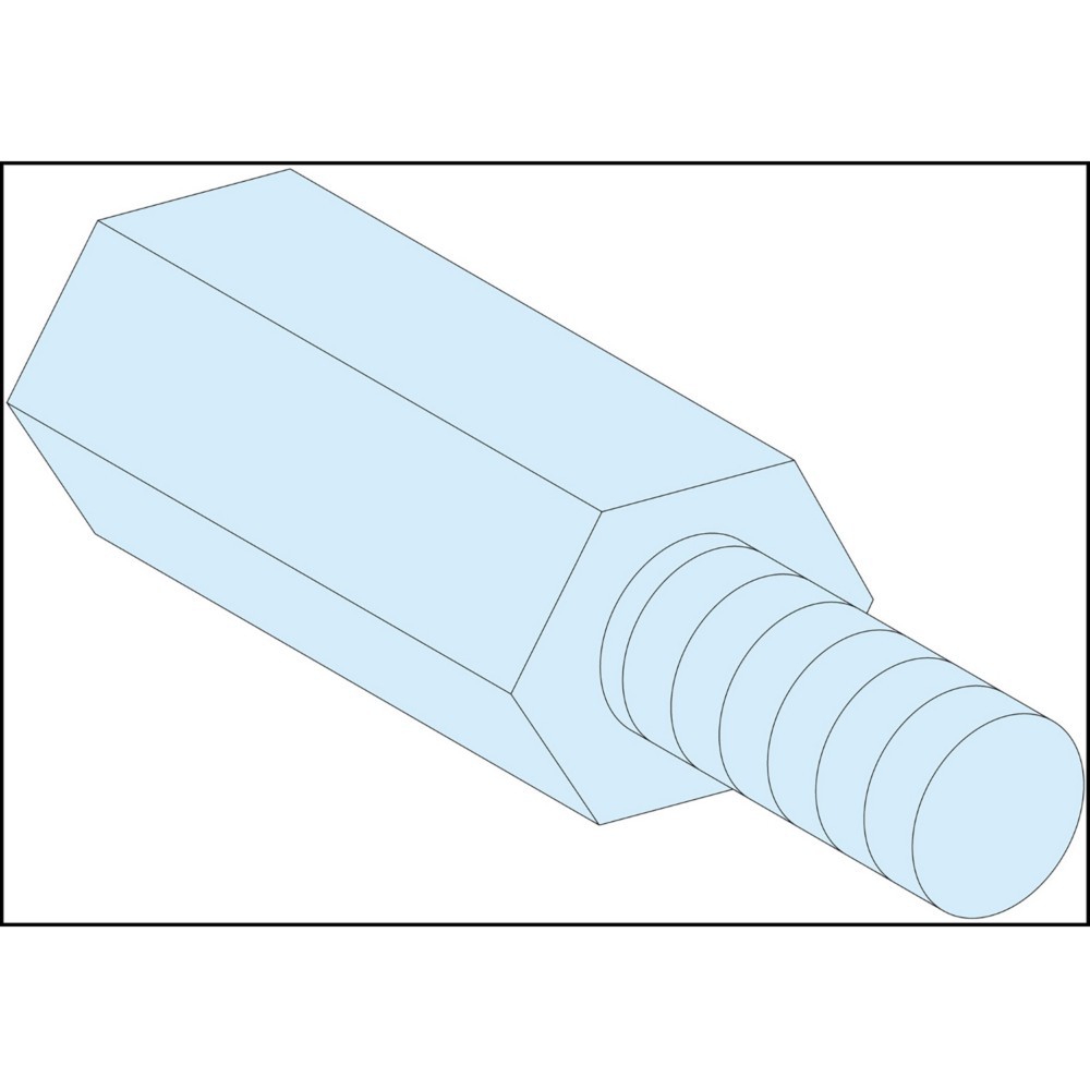 Bild von Schneider Electric PrismaSeT-P, Abstandshalter, hexagonal,M6,Höhe=25mm,(4Stück) Inhalt: 1St.