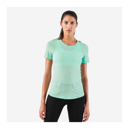 Bild von Laufshirt für Damen: Nahtloses Trailrunning in Hellgrün
