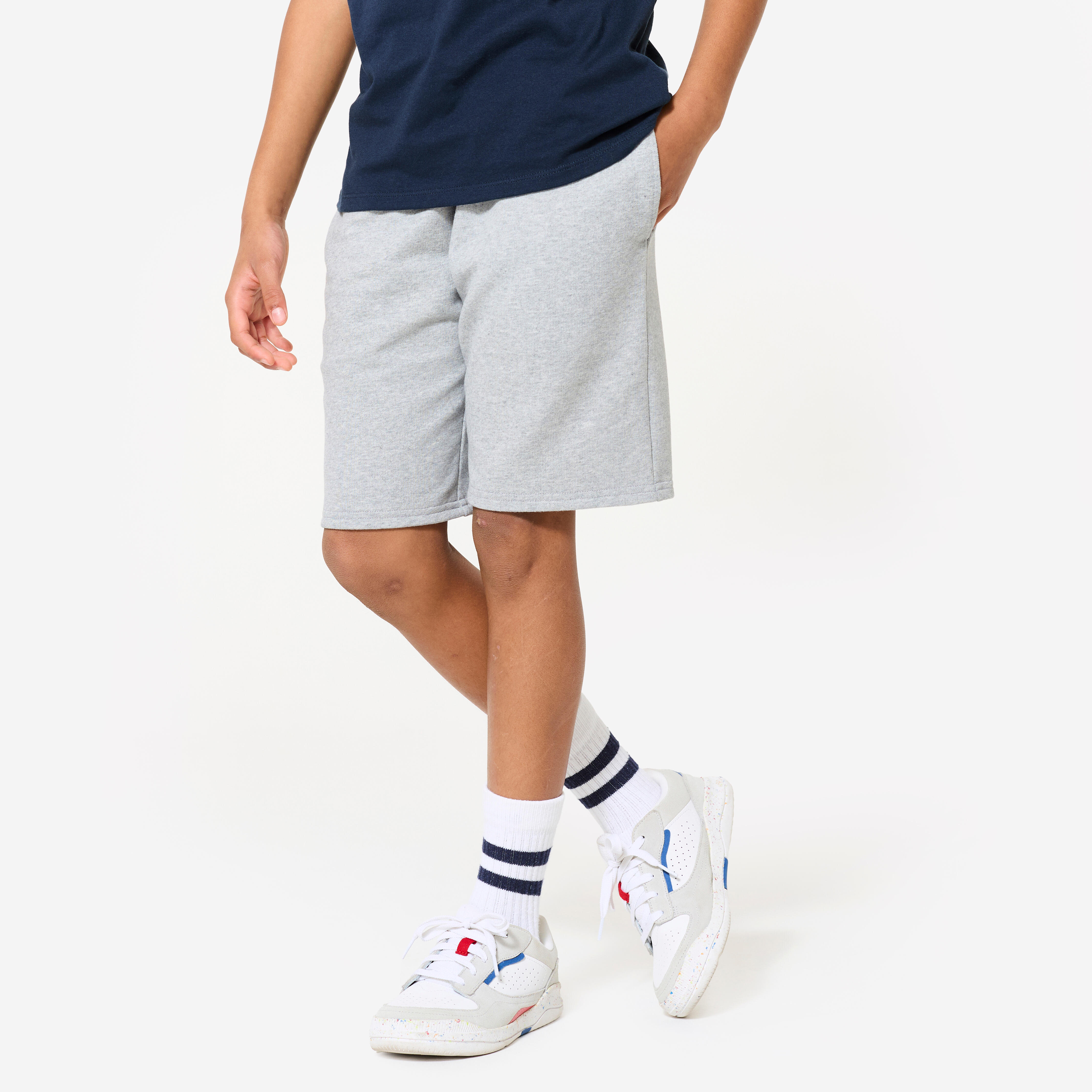 Bild von Shorts Kinder Multisport Baumwolle - graumeliert