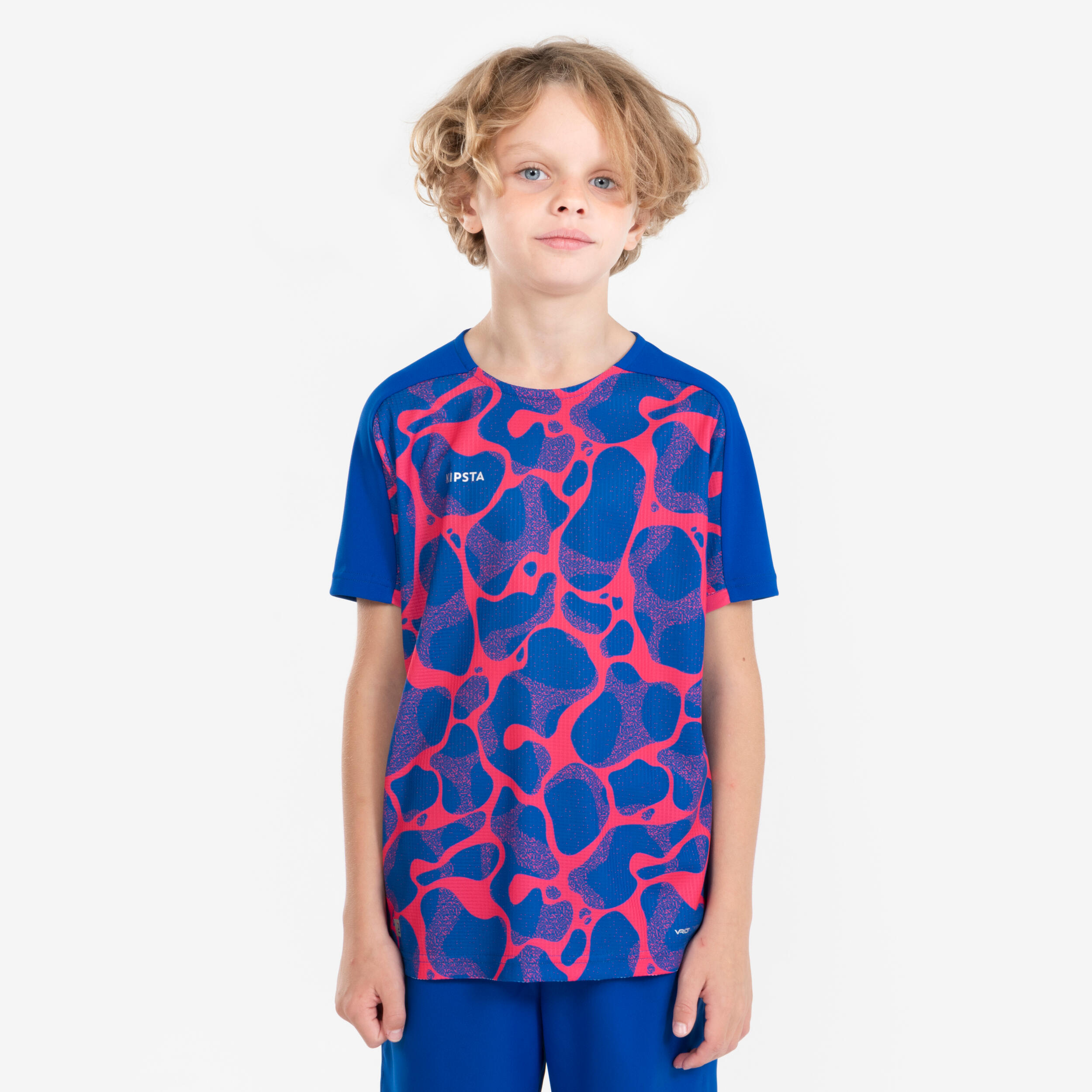 Bild von Kinder Fußball Trikot kurzarm - VIRALTO Aqua blau/rosa