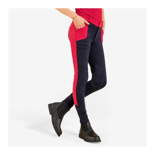 Bild von Kinder Reithose - 120 marineblau/rosa von FOUGANZA