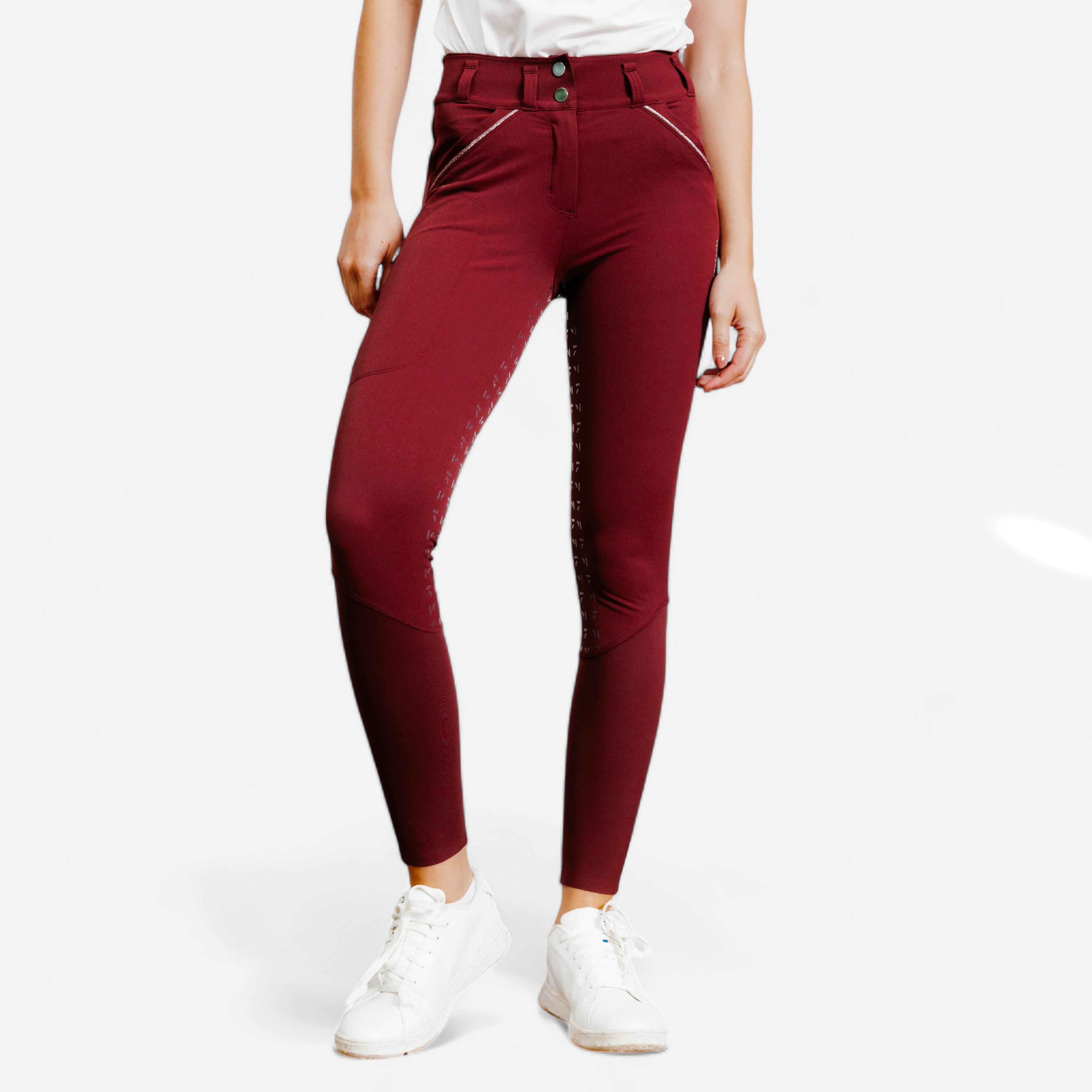 Bild von Damen Reithose Full Grip - 900 bordeaux