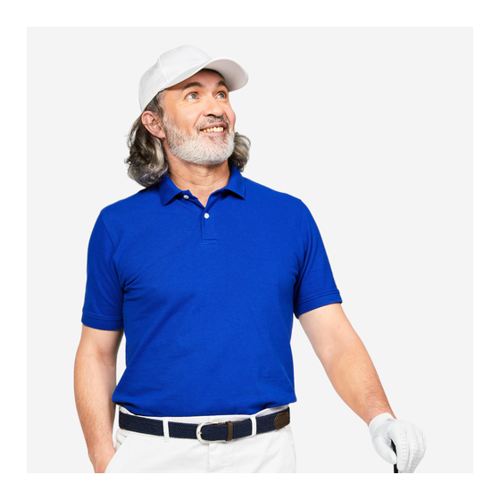 Bild von Herren Golf Poloshirt kurzarm Baumwolle - MW500 indigoblau