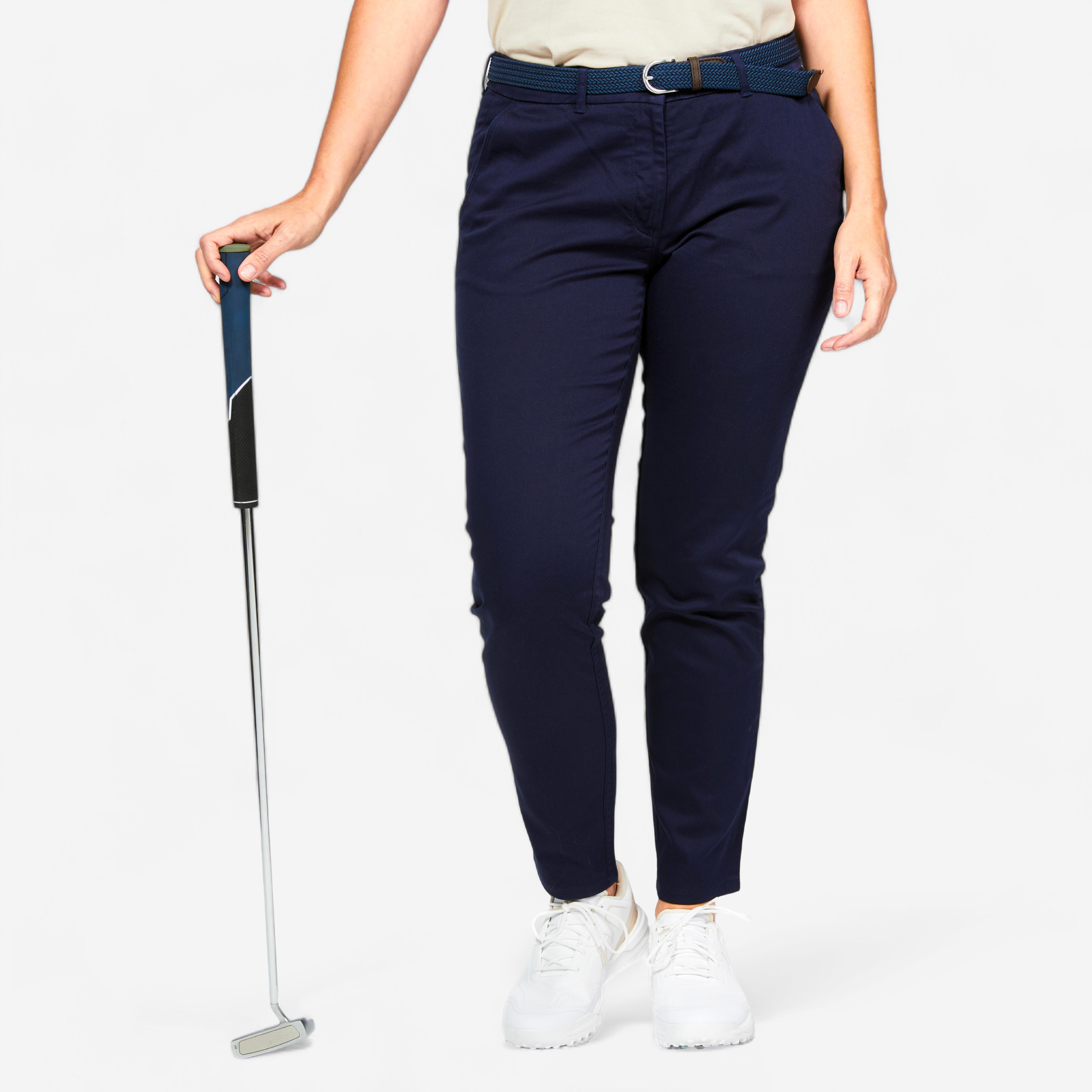 Bild von Damen Golfhose Baumwolle - MW500 marineblau