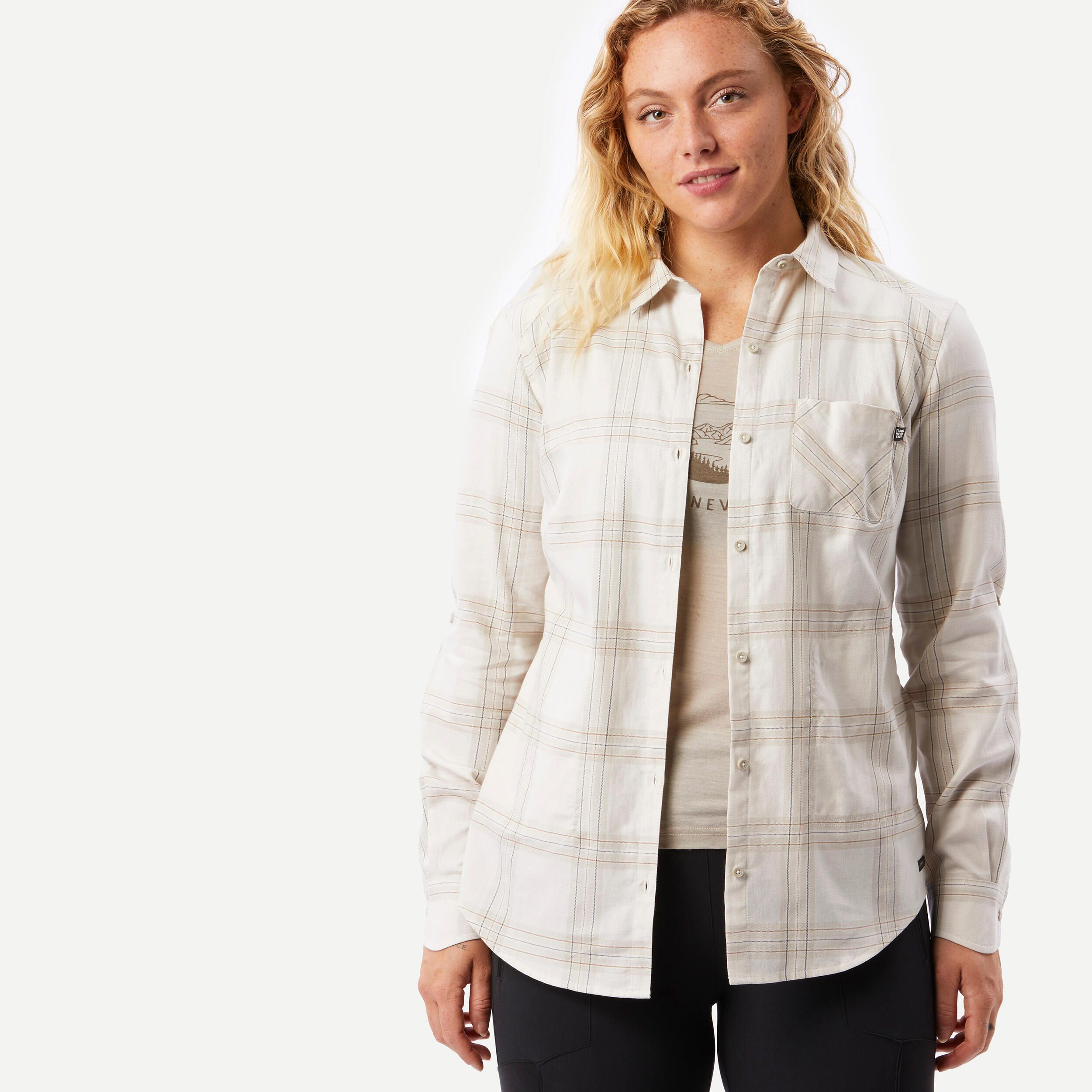 Bild von Trekkinghemd Damen langarm - Travel 500