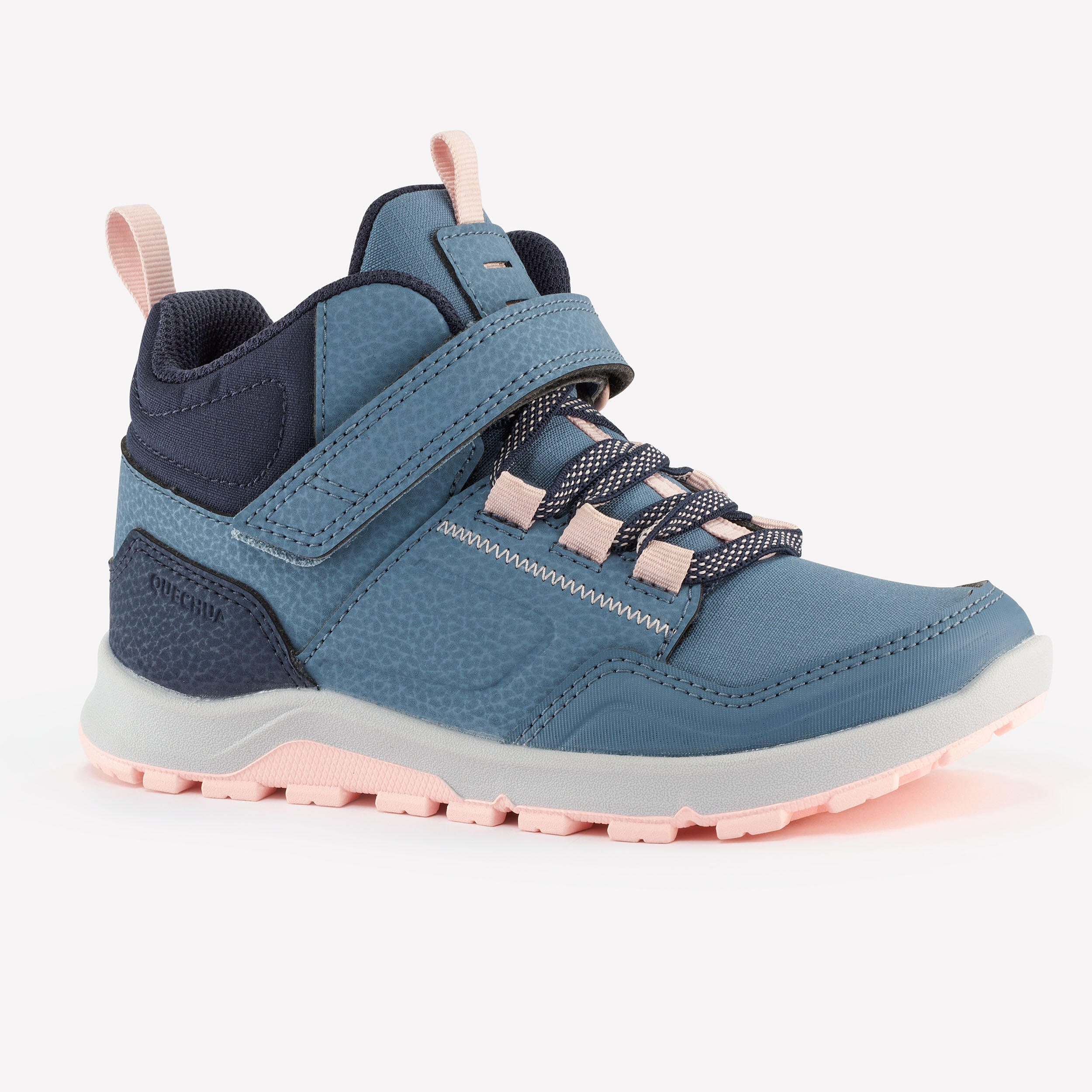 Bild von Wanderschuhe Kinder Grösse 28–34 halbhoch Klettverschluss - NH500 blau